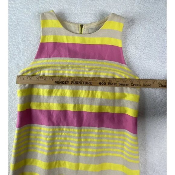 Ann Taylor LOFT Dress Women 10 Stripe Mod Retro Classic Office Preppy Coastal - Picture 4 of 13